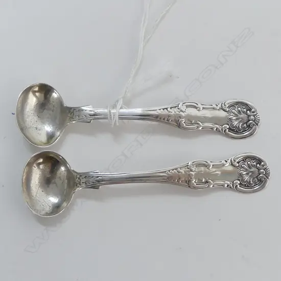 PR EARLY VICTORIAN SCOTTISH SILVER SALTSPOONS Glasgow 1846 