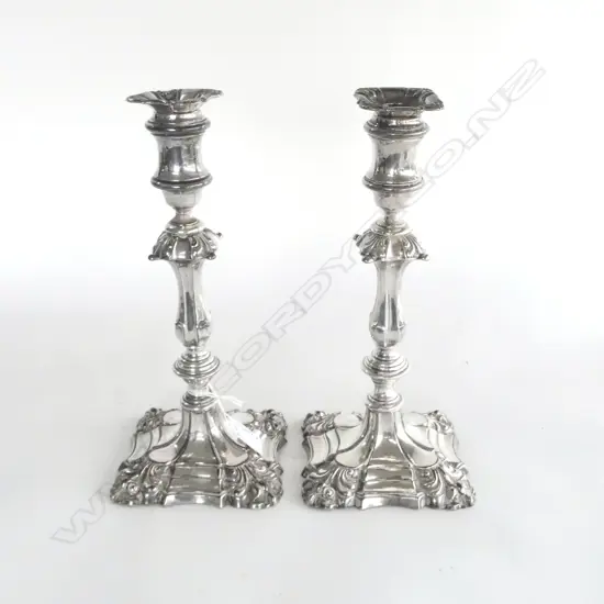 PR OLD SHEFFIELD PLATE CANDLESTICKS H.285mm 1 AF