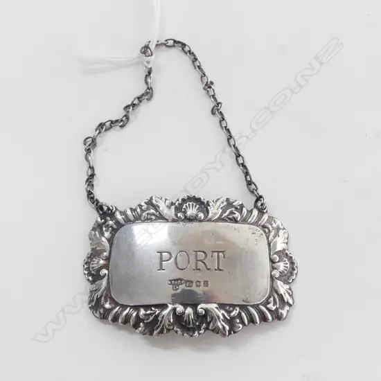 STG SILVER PORT LABEL, LONDON 1973, 13.6grms