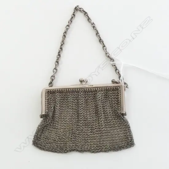 VICTORIAN Birmingham 1893 SILVER MESH SMALL PURSE