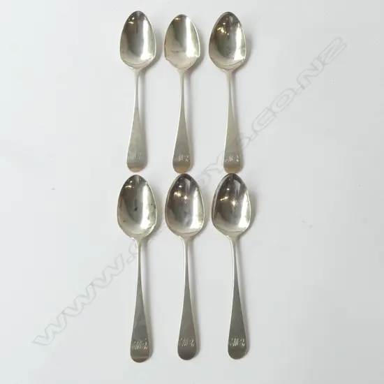WMIV SILVER SET 6 TEASPOONS London1831 74gms