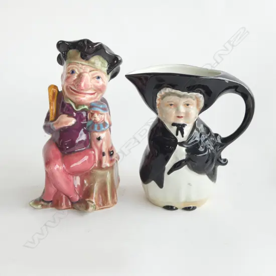 TWO TOBY JUGS ‘PUNCH’ STOKE-ON-TRENT & SARAH GAMP, H.165MM 