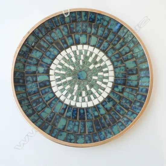 JOHN CRICHTON? MOSAIC PLATE 280mm dia