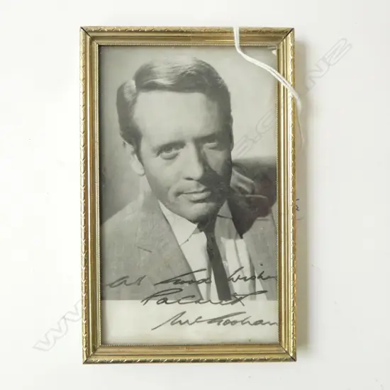 PATRICK McGOOHAN SIGNED PHOTO 130x75mm