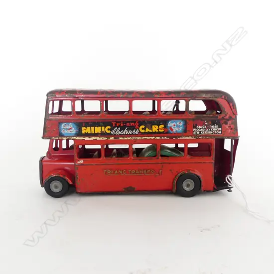 VINTAGE TRI-ANG DOUBLE DECKER BUS H.100mm