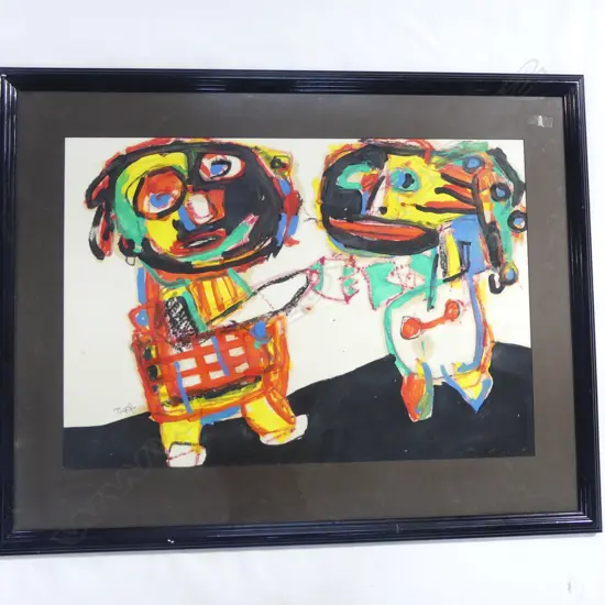 BRENDAN McGORRY (NZ b.1966), 2 FIGURES, MIXED MEDIA ON PAPER 580x830mm