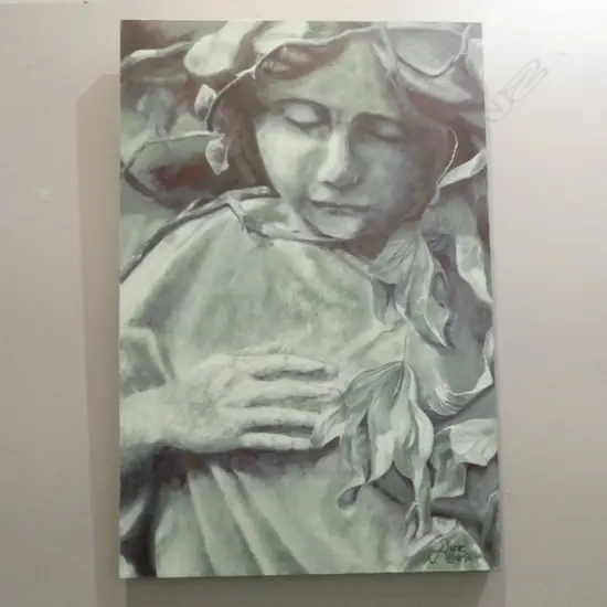 DIANNE ROBERTS 'STONE ANGEL' ACRYLIC ON CANVAS 910x610mm