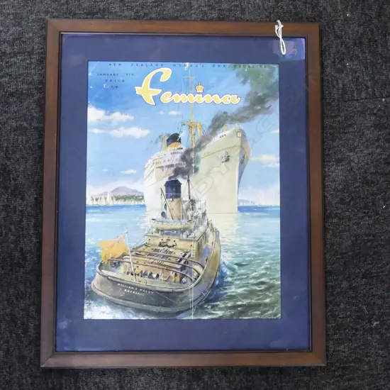 FRAMED VINTAGE 'FEMINA' POSTER 340x260mm