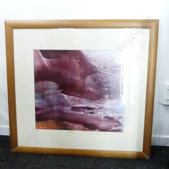 MAURICE BROOKES 'KAREKARE' ACRYLIC ON BOARD '92 435x485mm WITH FOXING