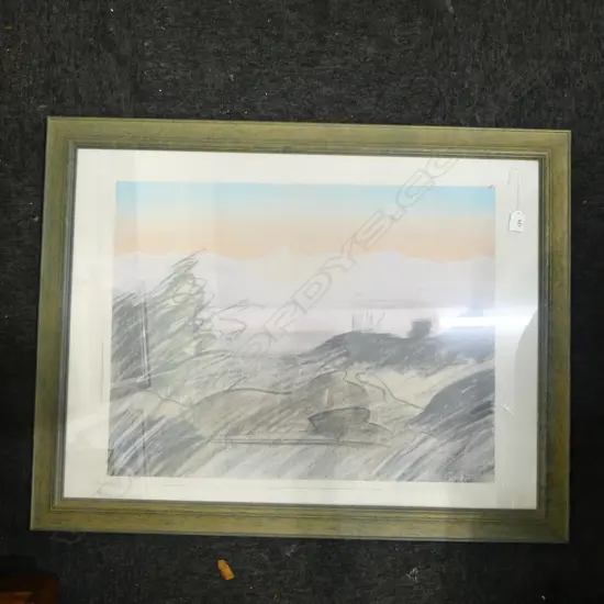 RODNEY FUMPSTON PASTEL ARTWORK Coastal Landscape Signed & dated '85 500 x 650mm