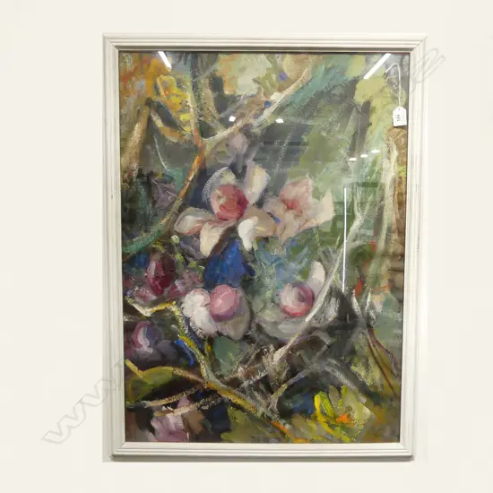 MAGNOLIAS, OIL ON PAPER 850x640mm