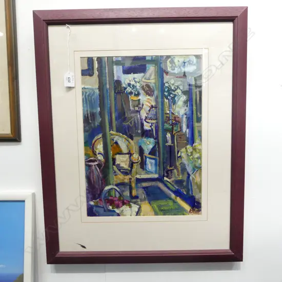 PAM BLOK, IN THE CURIO SHOP,  ACRYLIC ON CANVAS, 400x295mm