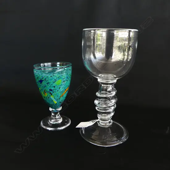 2 HOGLUND DRINKING GLASSES H.205mm