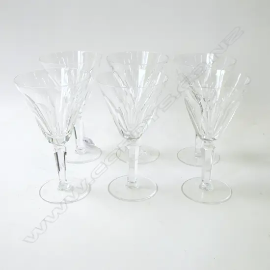 6 WATERFORD 'SHEILA' PATTERN WINE GLASSES