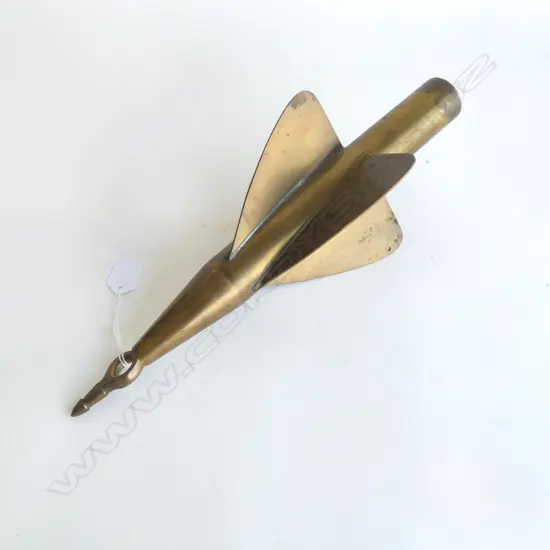 ANTIQUE BRASS SAIL BOAT SPEED METER L400MM