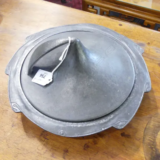 Archibald Knox for Liberty & Co.  An Entrée or Muffin Dish with Cover, circa 1900