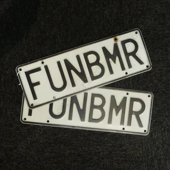 PR PERSONALISED 'FUNBMR' CAR NUMBER PLATES no paperwork