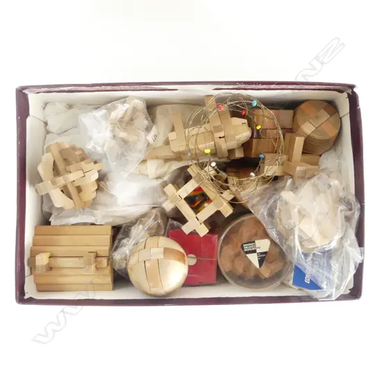 ASST. VINTAGE WOODEN JAPANESE PUZZLES 