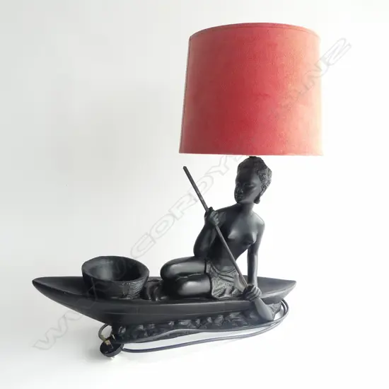 RETRO BLACK LADY LAMP H.515mm...