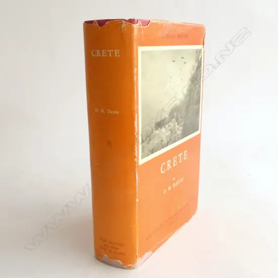 OFFICIAL HISTORY OF NEW ZEALAND IN WWII 1939-45; CRETE by D. M. DAVIN, 1st Ed. 1953, D/C WORN