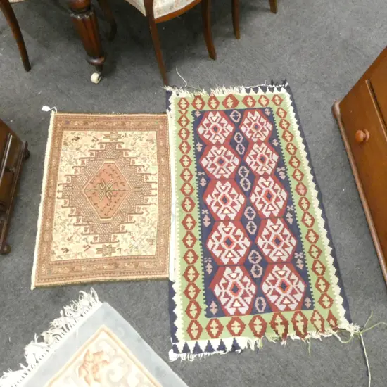 FLATWEAVE RUG 840x600mm + KELIM AF 1260x700mm
