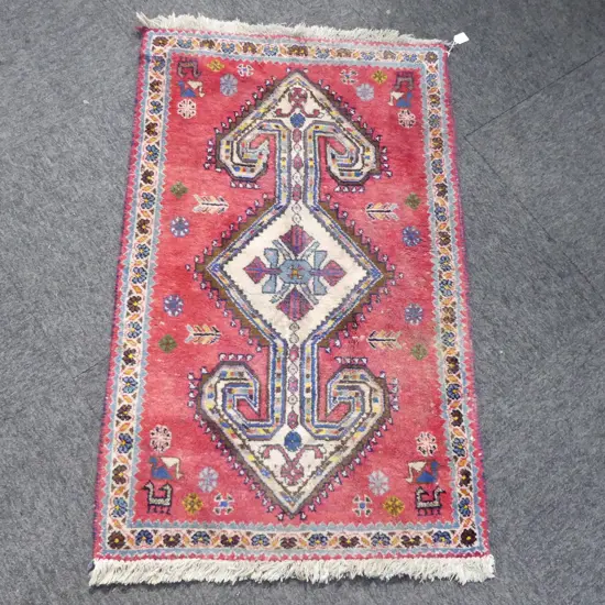 HAND KNOTTED WOOL PILE RUG 1160x730mm