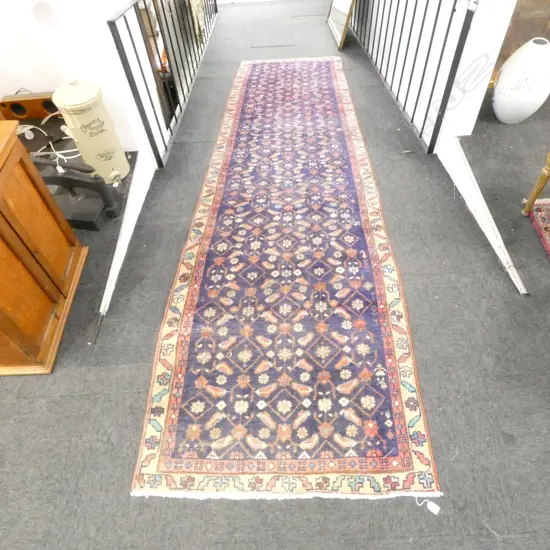 HAND KNOTTED WOOL PILE RUNNER 4350x1010mm