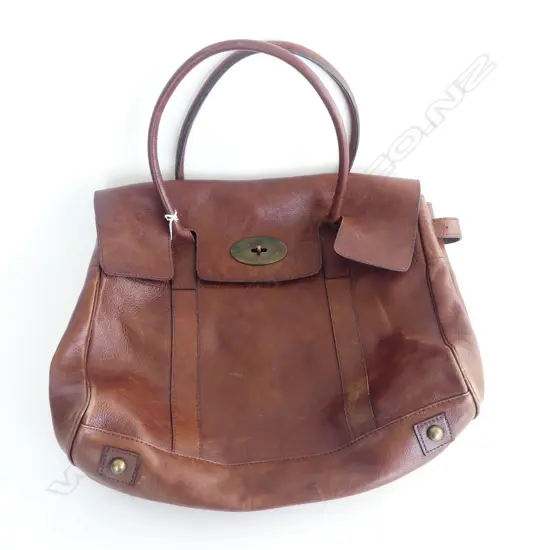 FAUX MULBERRY LEATHER HAND BAG W.400mm...