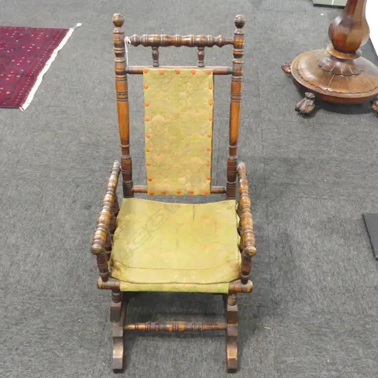 ANTIQUE MINIATURE ROCKING CHAIR, FOR CHILD OR DOLLS, 810 x 380mm
