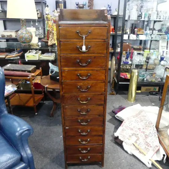 TALL 12 DRAWER WOODEN UNIT 405x440x1560mm