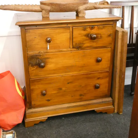 4 DRAWER WOODEN CHEST 850x480x920mm...