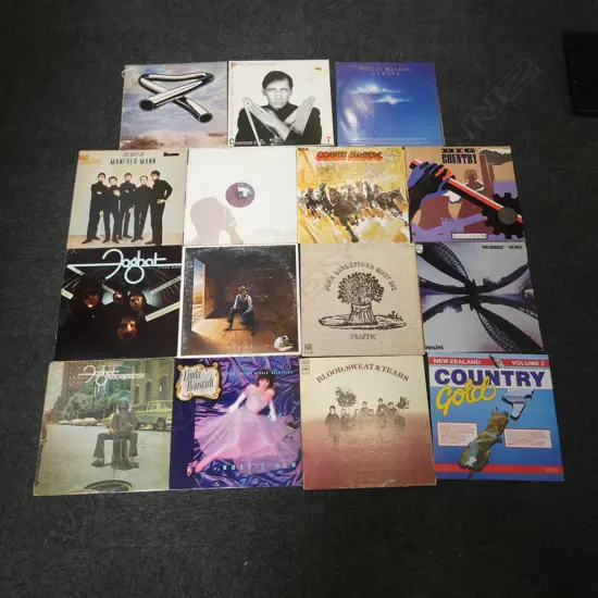15 ASST. LP RECORDS; WILLIE NELSON, PETE TOWNSHEND, MIKE OLDFIELD, etc