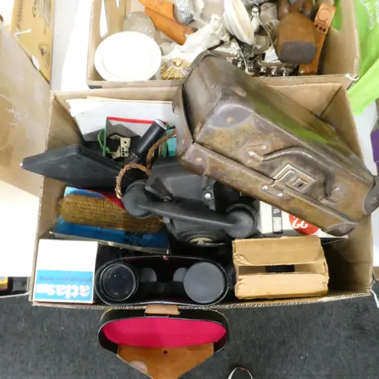 ASST. PHOTOGRAPHY GEAR, BINOCULARS, DIAL PHONE ETC