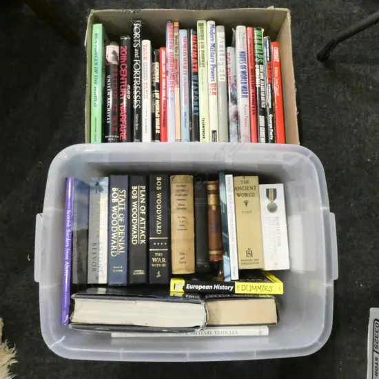 2 BOXES MILITARY BOOKS