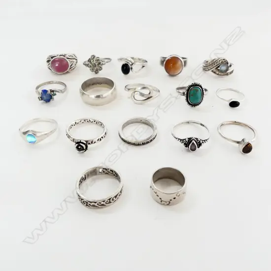 STG SILVER RINGS, 50grms