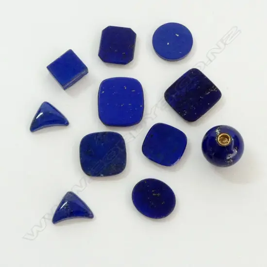 ASST LAPIS LAZULI FLAT STONES Incl. 1 BEAD