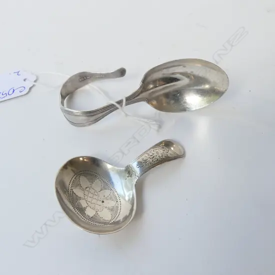 1 STG SILVER CADDY SPOON,  PLUS BABY SPOON 26grms