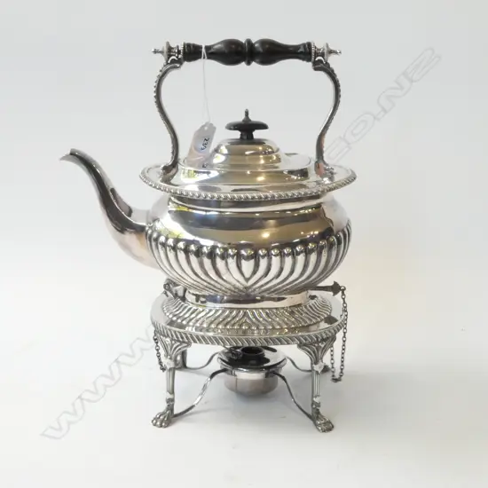 SILVER PLATE SPIRIT KETTLE H.310mm