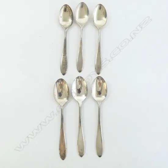 set 6 SILVER COFFEE SPOONS Birmingham 1954 48gms