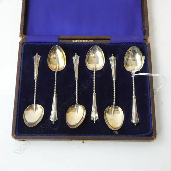 CASED SET OF S/SILVER COFFEE SPOONS 45G