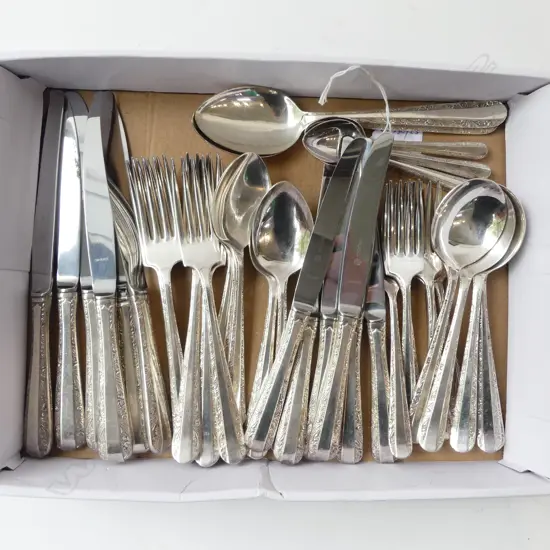 44PC RODD ‘NEMESIA’ CUTLERY SET COMPLETE 6 PLACE SETTING SILVER PLATED