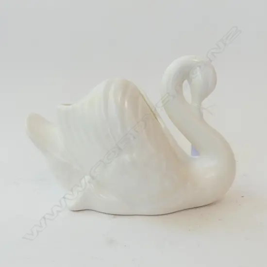 STUDIO CERAMICS WHITE SWAN VASE H.185mm