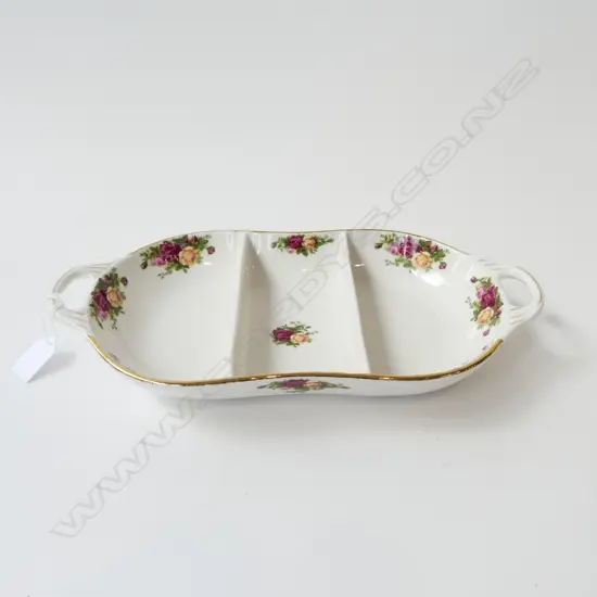 R/A OCR SECTIONED DOUBLE HANDLED DISH L350MM