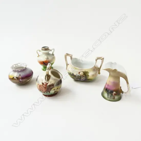 5PC COLLECTION R/BAYRUTH CHINA COUNTRY SCENES H90MM