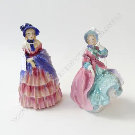 TWO R/DOULTON FIGS ' VICTORIAN LADY' H. 205mm & 'SPRING MORNING', H. 195mm