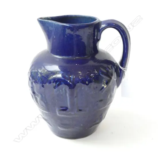 LUKE ADAMS BLUE GLAZED HUNTING JUG , H.210mm