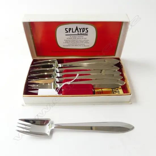  SIX BOXED SPLAYDS FORKS/KNIVES