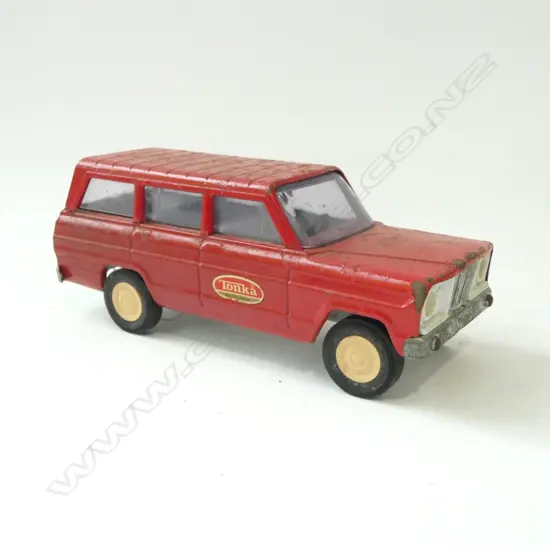 VINTAGE TONKA TIN TOY 2 DOOR JEEP ORIGINAL PAINT & DECALS L230MM