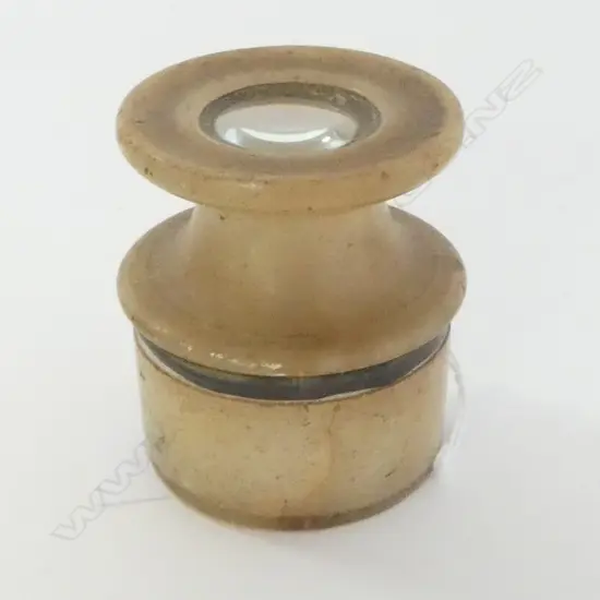 ANTIQUE ALABASTER VIEWER 'HOUSES OF PARLIMENT WESTMINSTER' H.60mm