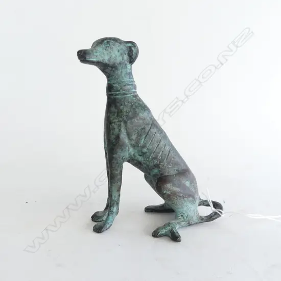 BRONZE HOUND STATUE, H140mm